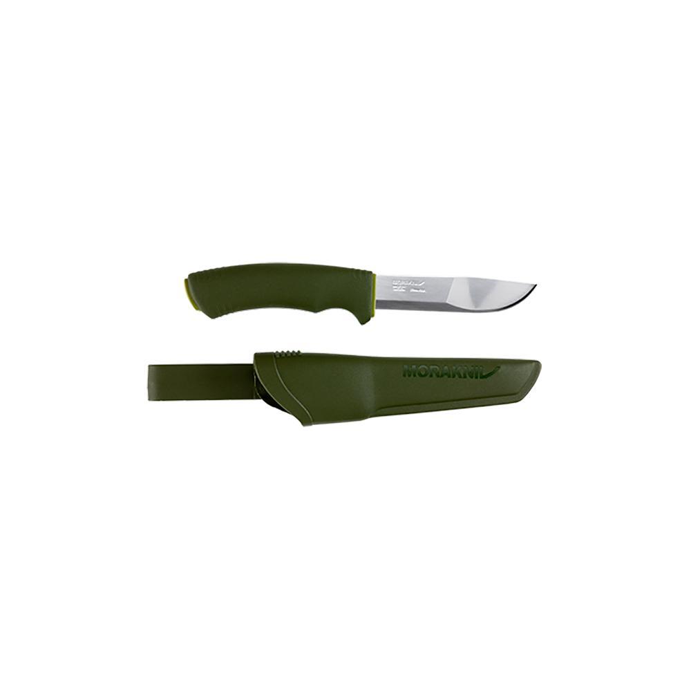 Morakniv Bushcraft Forrest fast jagtkniv med gummigreb og rustfrit klingestål