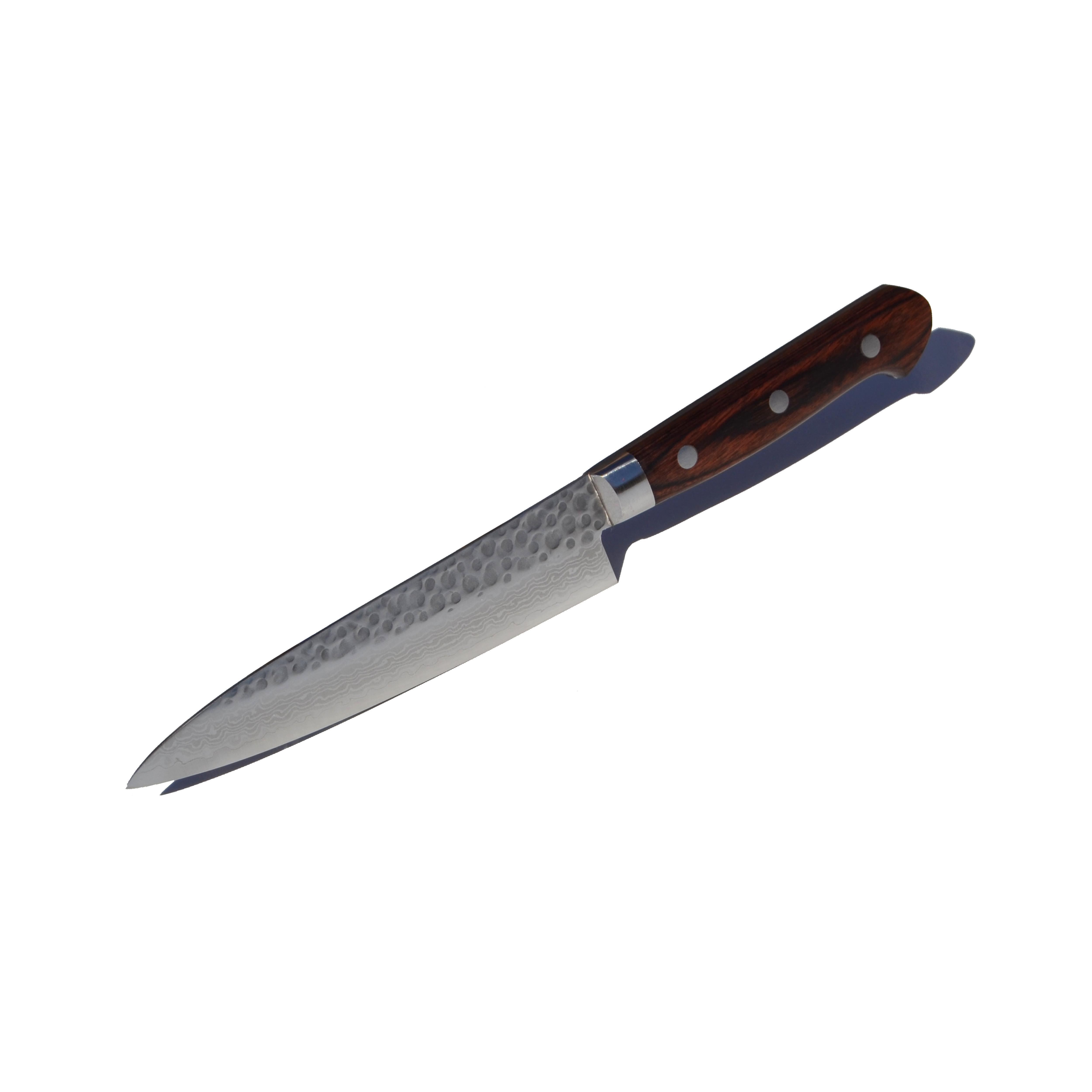 Elite japansk universalkniv med 14 cm klinge og lyst træskaft