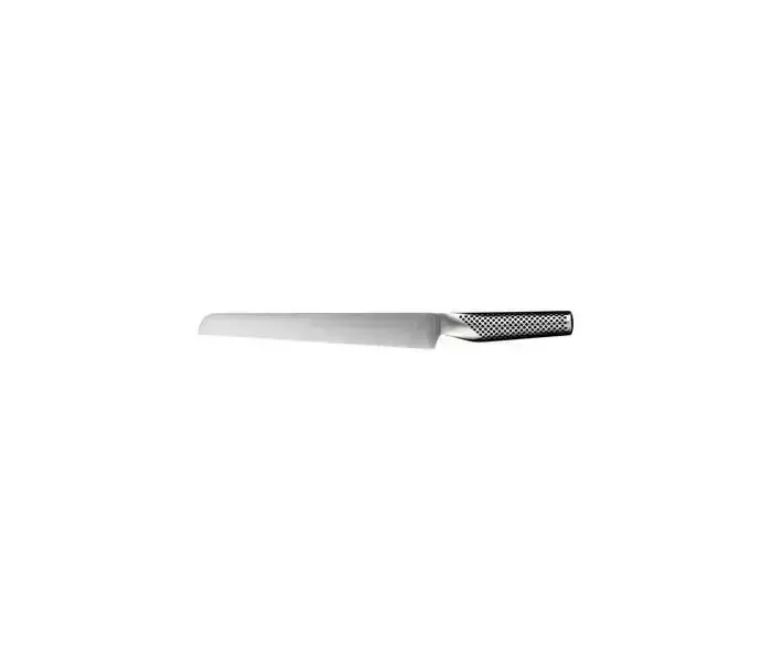 Global G-9 Brødkniv på 22 cm i Cromova 18-stål med det karakteristiske hule stålskæfte