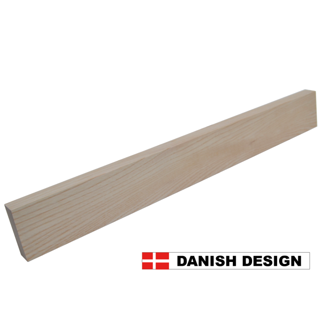 Knivmagnet i asketræ med plads til 7 knive på 45 centimeter