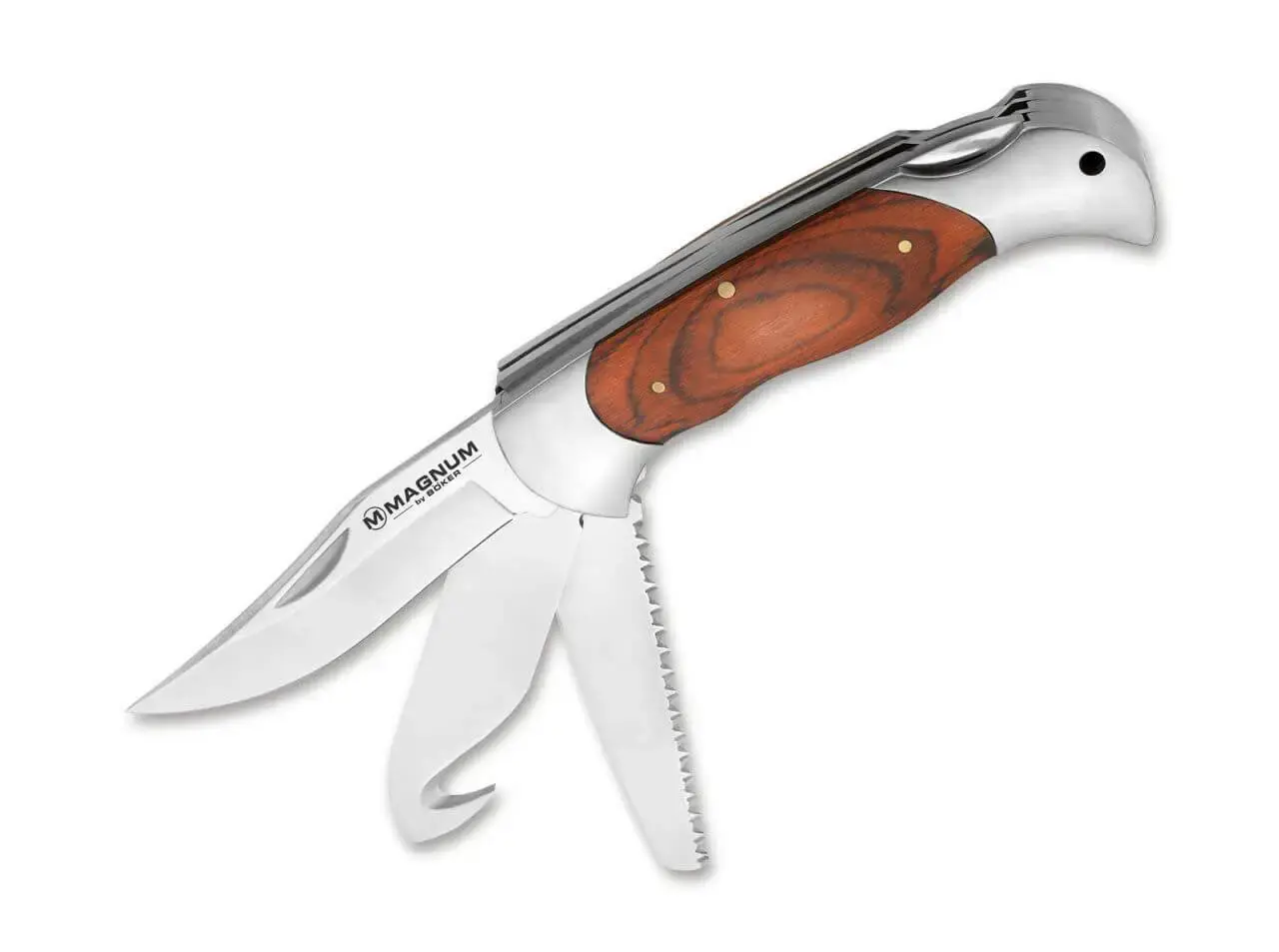 Böker Magnum Classic Hunter fast jagtkniv med brunt trægreb